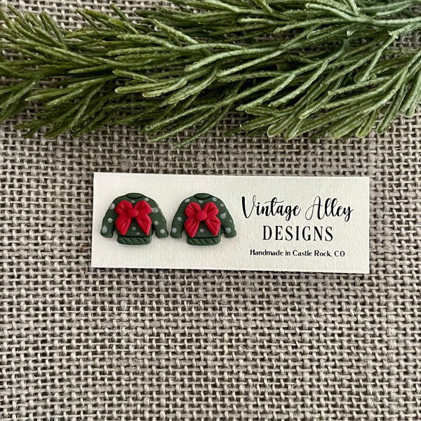 Christmas Sweater Stud Earrings